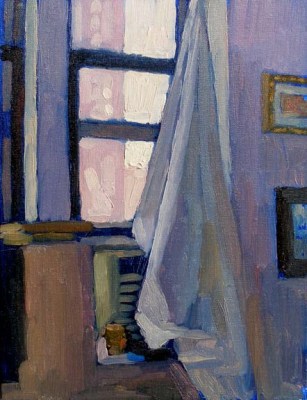 Newberry, Williamsburg Loft Violet, 2007, oil on canvas, 12x9"