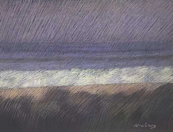 Newberry, San Onofre Violet, 2020, pastel, 18x24 inches